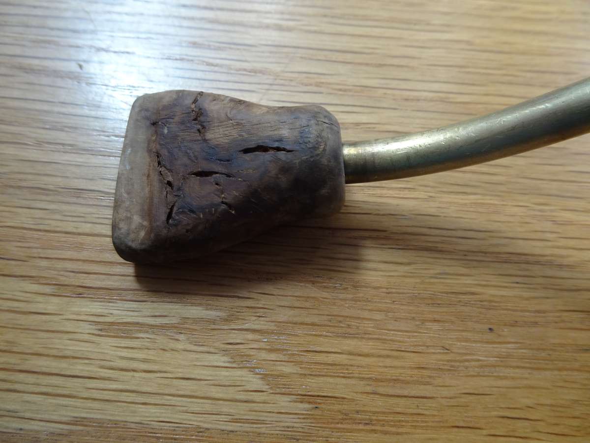 Very Interesting Brass And Wood Smoking Pipe - Looks To Be Never Used And Handmade - Good Condition