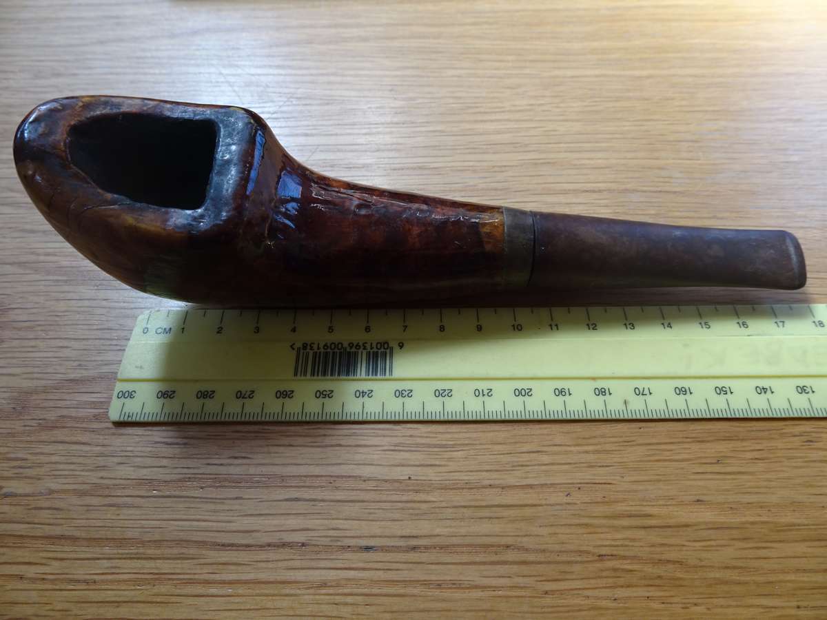 Stunning Vintage Briar Glossy Wood Smoking Pipe - In Good Condition