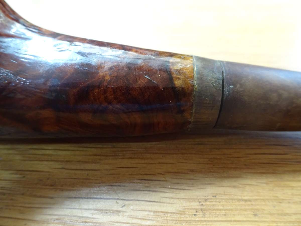 Stunning Vintage Briar Glossy Wood Smoking Pipe - In Good Condition