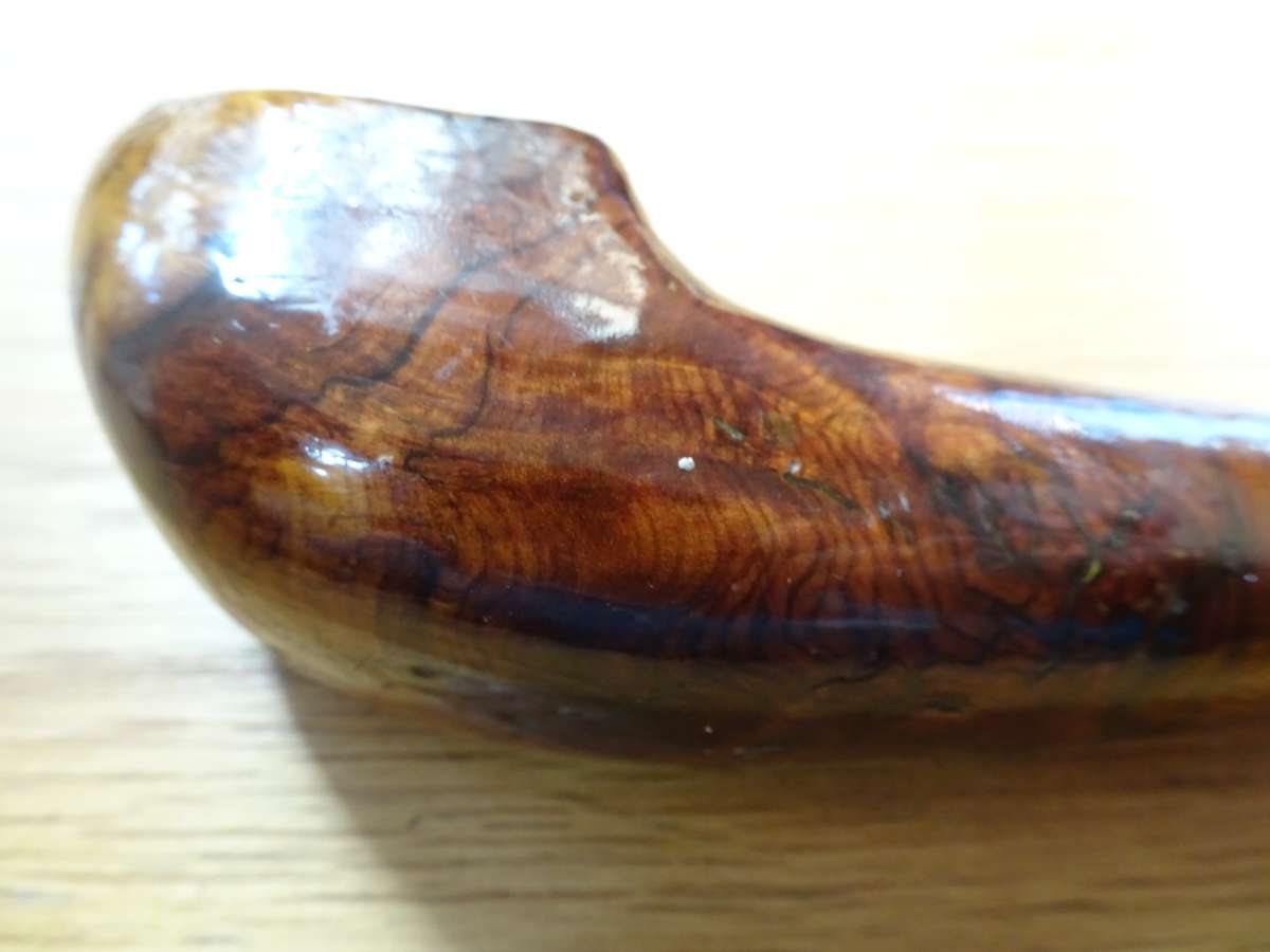 Stunning Vintage Briar Glossy Wood Smoking Pipe - In Good Condition