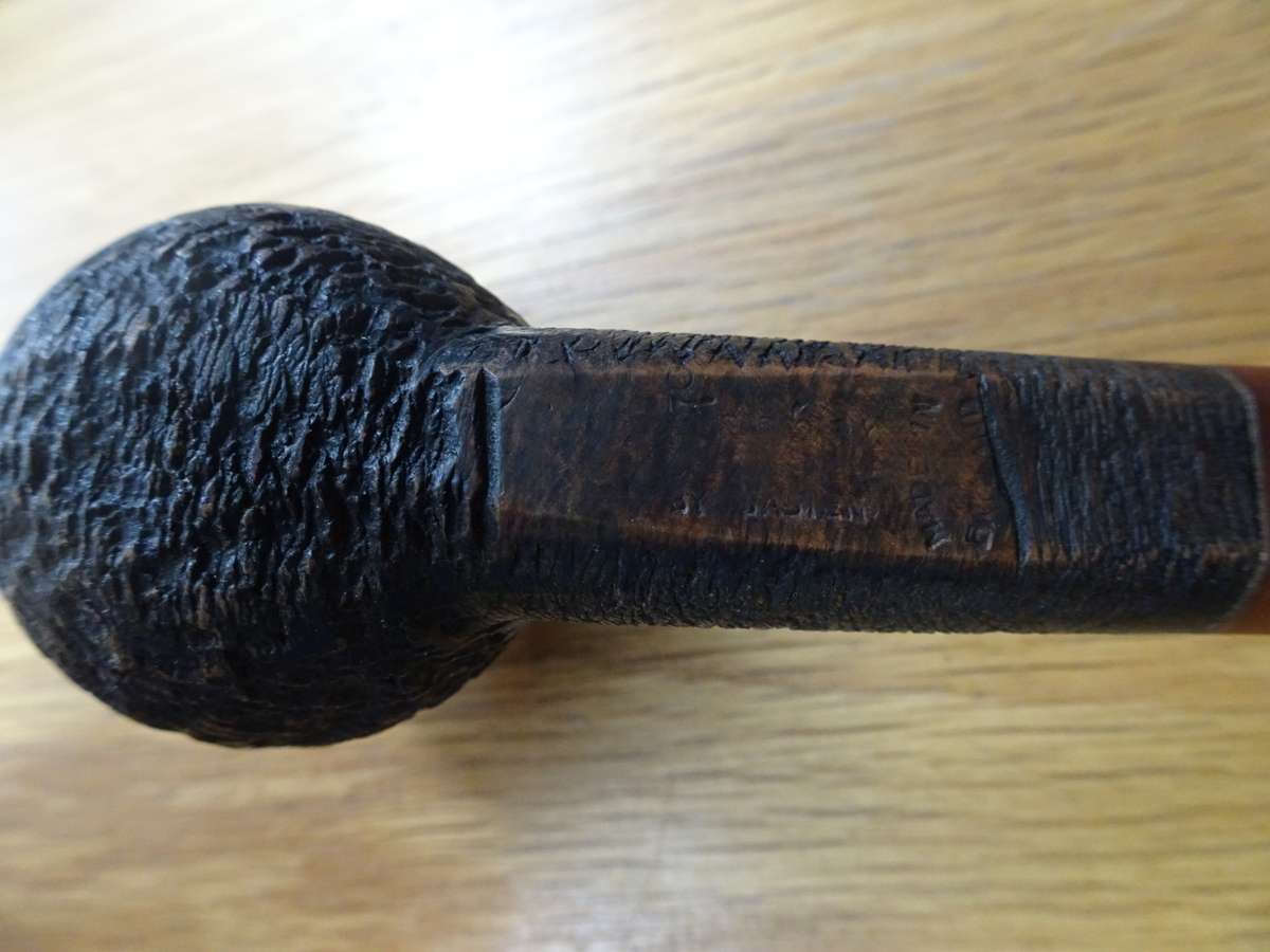 Sasieni 93's Old England Rusticated Briar Tobacco Smoking Pipe Stack Chimney - In Used Condition