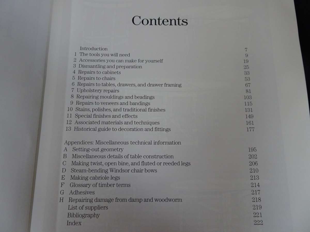 The Manual Of Furniture Restoration By V.J Taylor - See Description