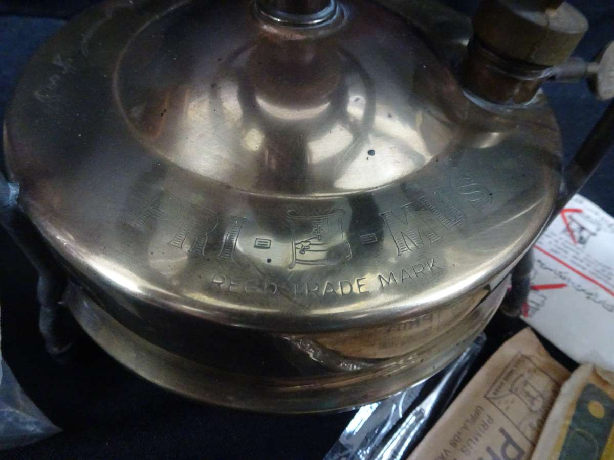 Stunning Vintage No. 1 Primus Trade Mark Camping Stove With Accesories - In Good Condition