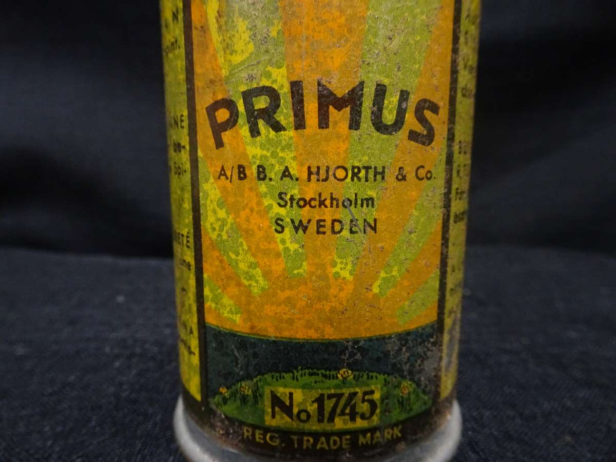 RARE Vintage Primus Sweden Stove Can /Tin No. 1745 - In Secondhand Condition