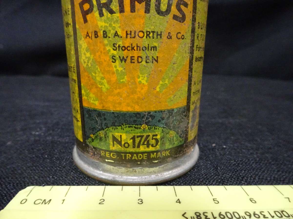 RARE Vintage Primus Sweden Stove Can /Tin No. 1745 - In Secondhand Condition
