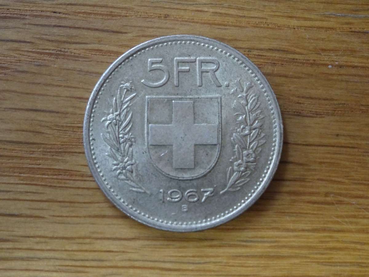 One Swiss Franc 1967 Coin - In Good Condition
