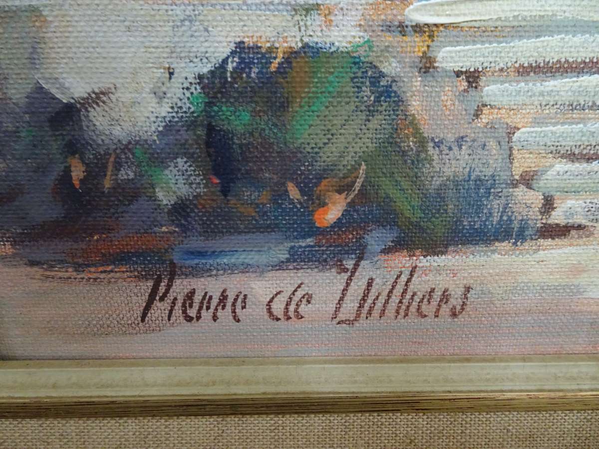 Beautiful Oil On Board By Pierre De Villiers (1921  2007) Farmlands - See Description - 78c x 48cm