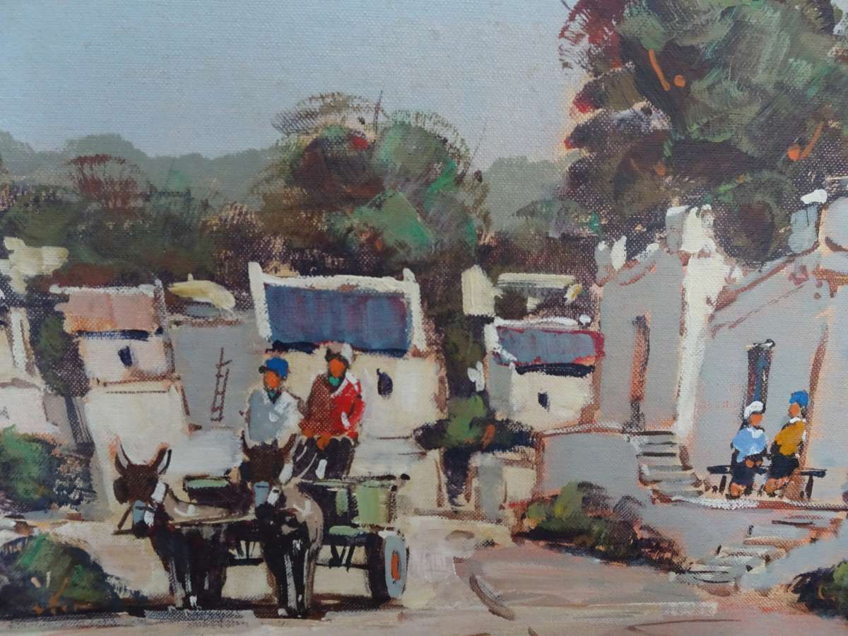 Beautiful Oil On Board By Pierre De Villiers (1921  2007) Farmlands - See Description - 78c x 48cm