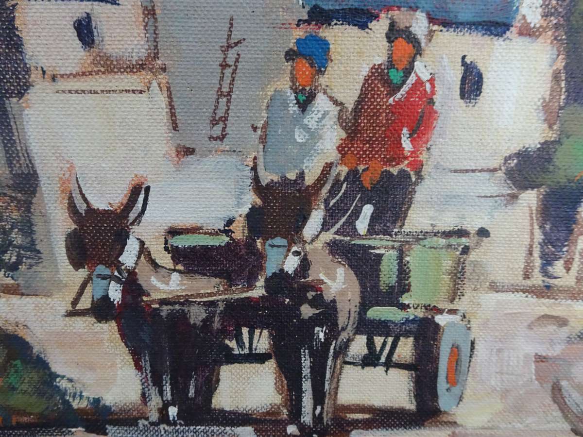 Beautiful Oil On Board By Pierre De Villiers (1921  2007) Farmlands - See Description - 78c x 48cm