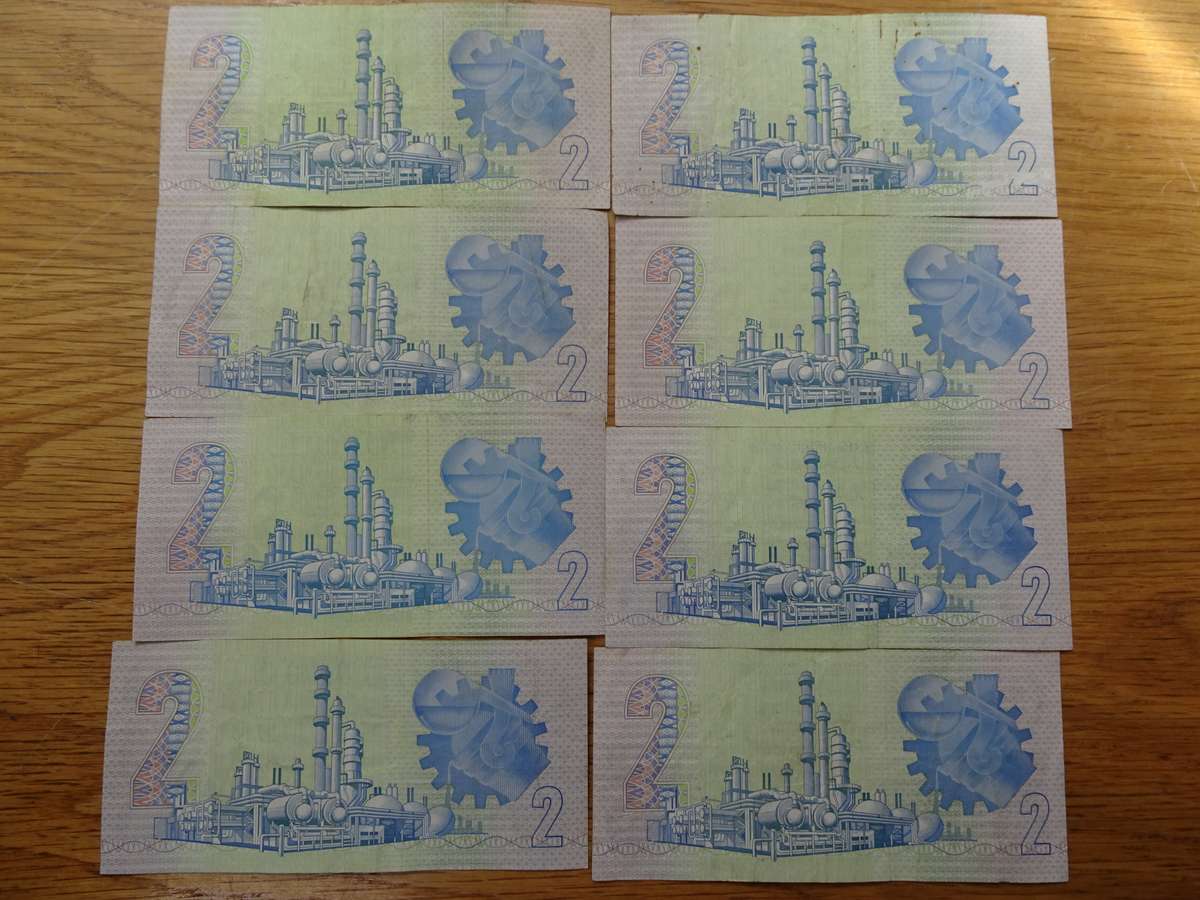 8x South Africa Two Rand Bank Notes - Gerhard De Kock - Bidding Per Note