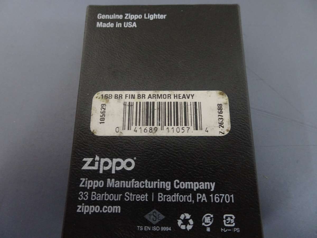 Stunning Genuine Zippo Lighter (Armor Case) - Bradford, PA. Made In U.S.A - In Original Box