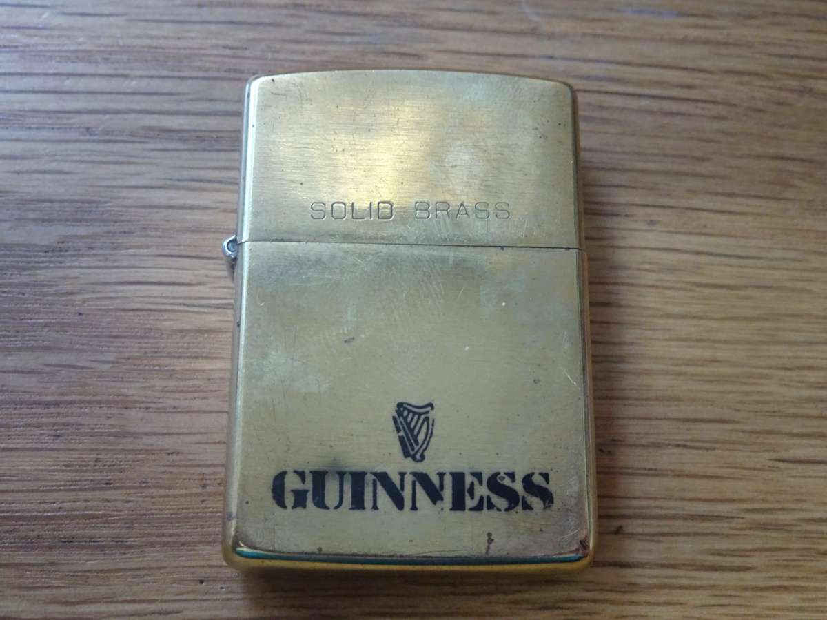 Stunning Solid Brass Guinness Zippo Lighter - See My Description