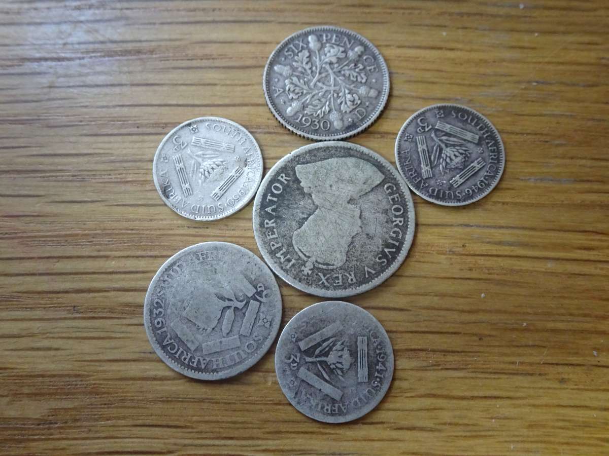 Six Silver Coins - See My Description