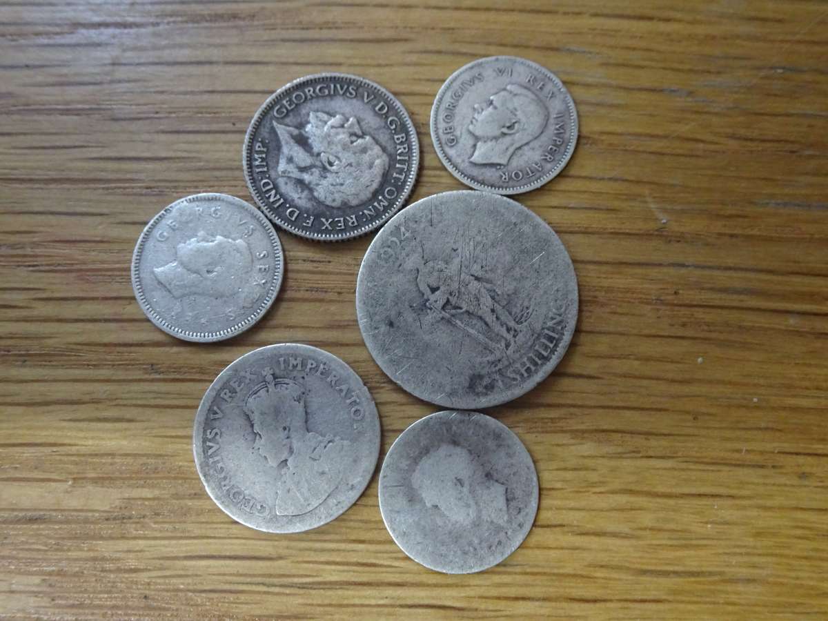 Six Silver Coins - See My Description