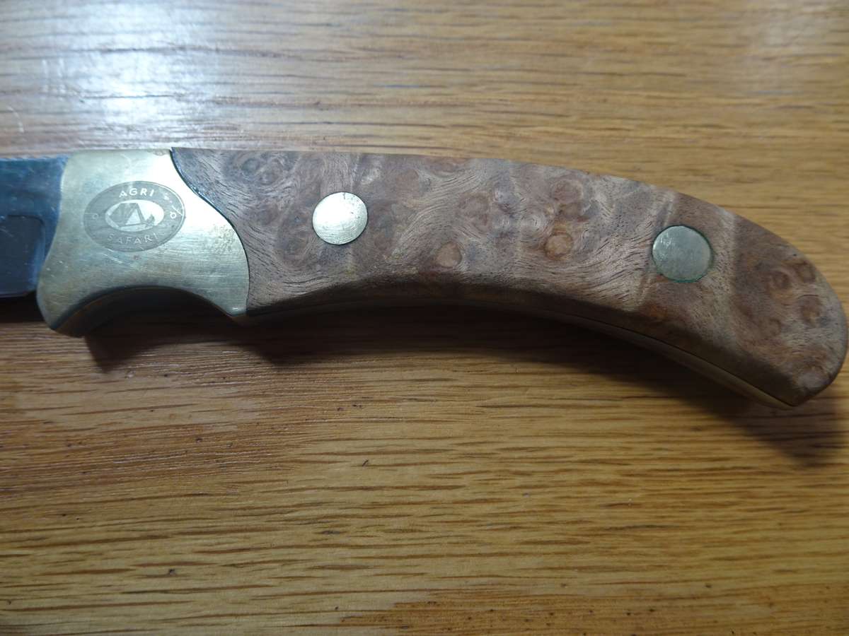 Stunning Agri Safari Hunting Knife In Original Leather Case - In Good Condition