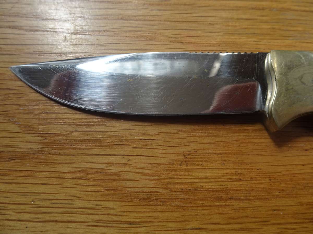 Stunning Agri Safari Hunting Knife In Original Leather Case - In Good Condition