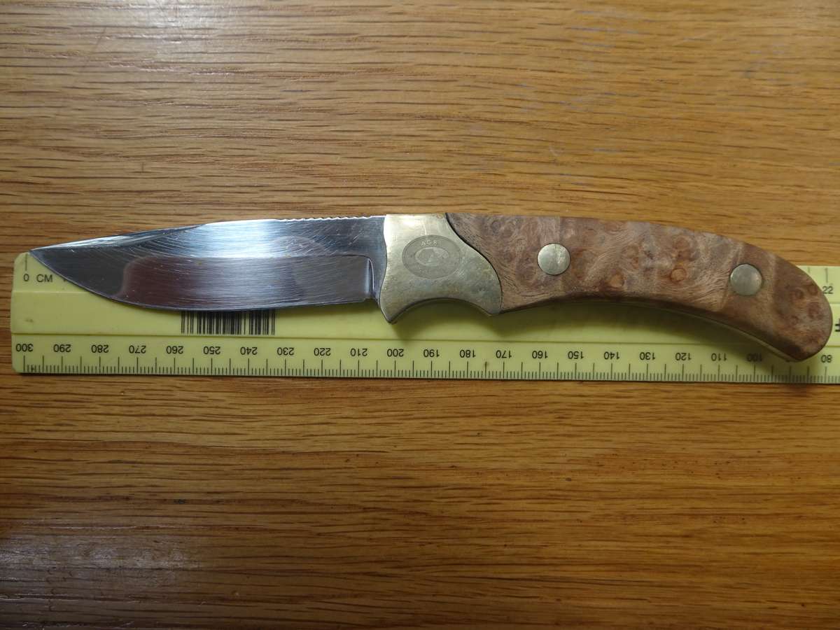 Stunning Agri Safari Hunting Knife In Original Leather Case - In Good Condition