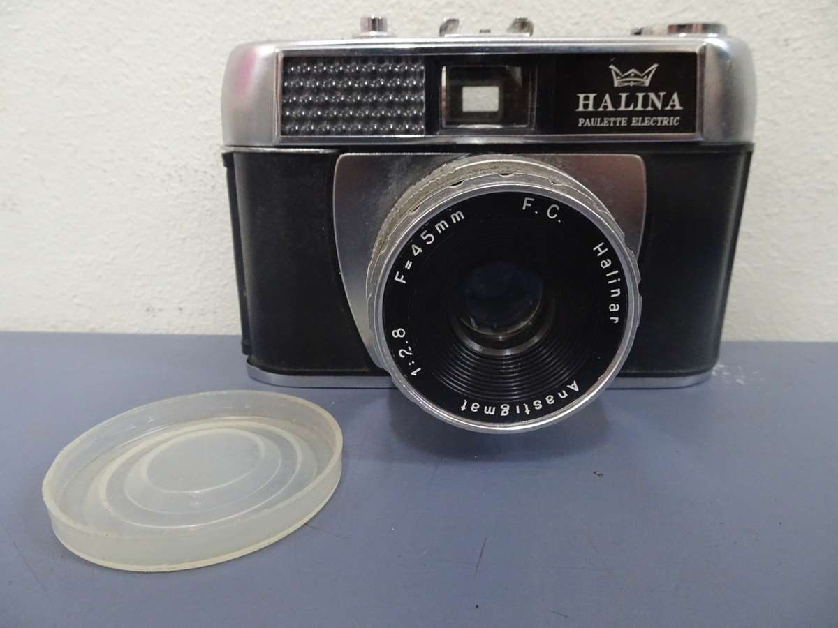 Stunning Vintage Halina Paulette Electric 35mm Point And Shoot Film Camera - Not Tested