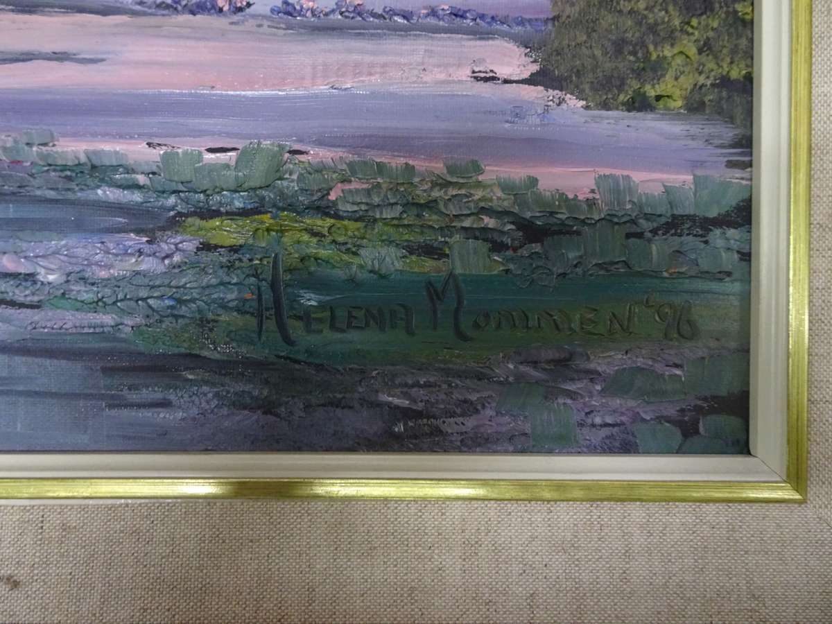 Gorgeous Large Oil On Board Landscape By South African Artist Helena Mommen 1996 - See Description