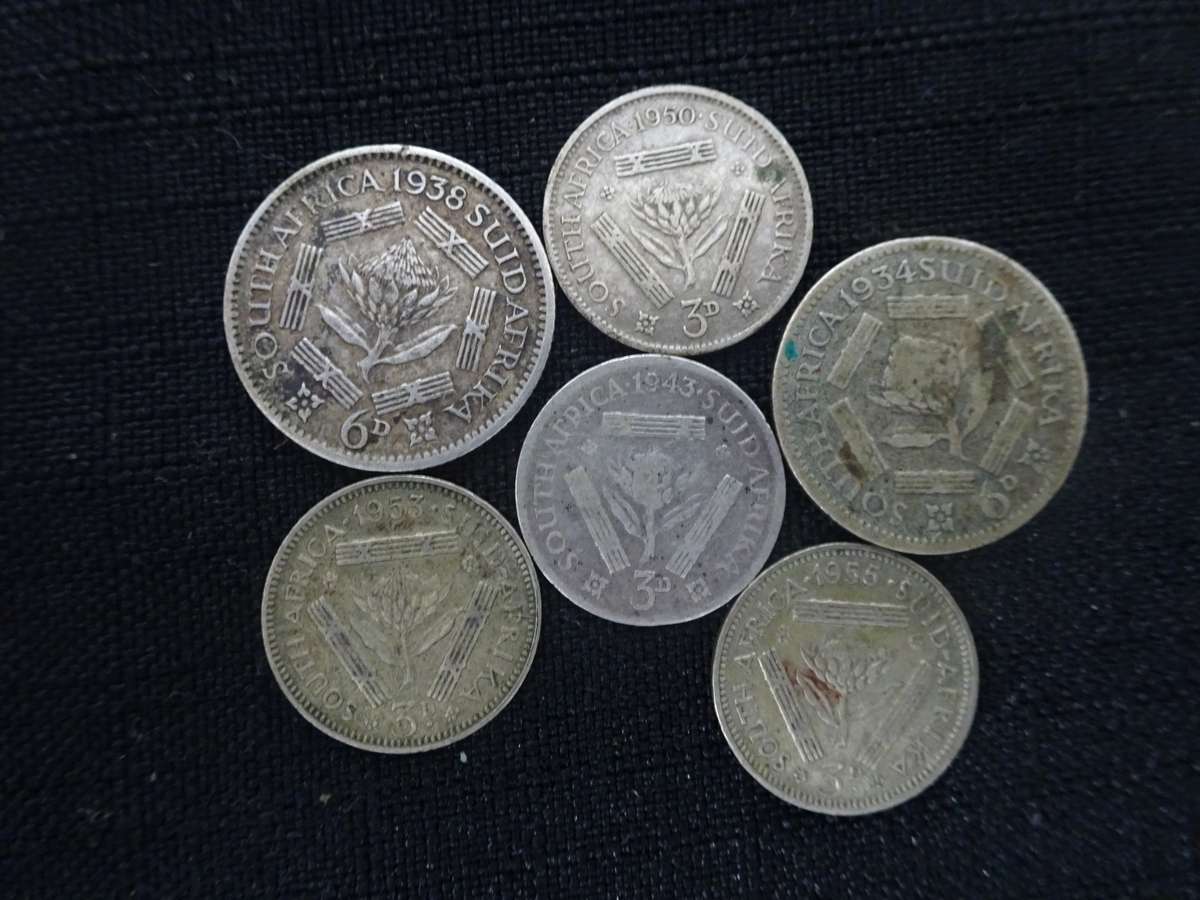 Six Silver Coins - See My Description