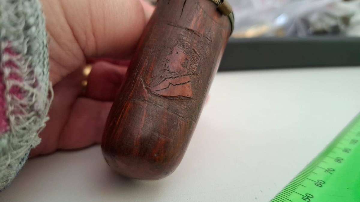 1899-1902 Boere War Era with Paul Kruger Image carved on the Front with Hinged Cover in Tact