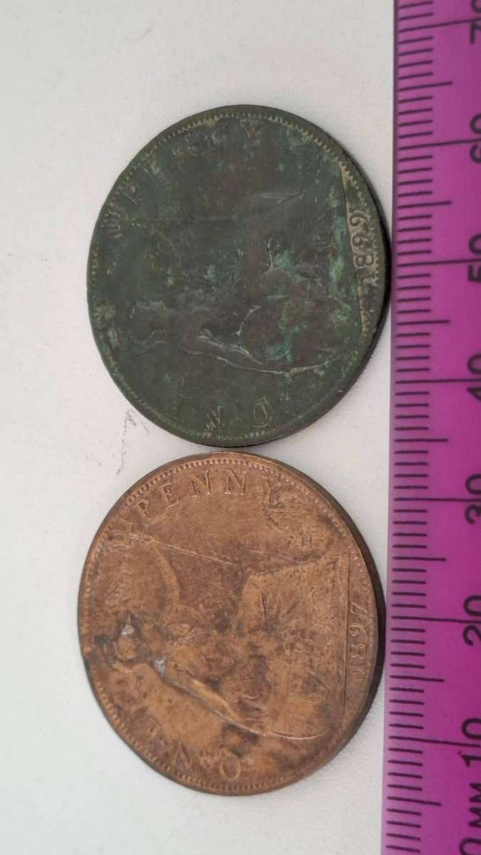 Two British 0ne Pennies dated  1897 & 1899