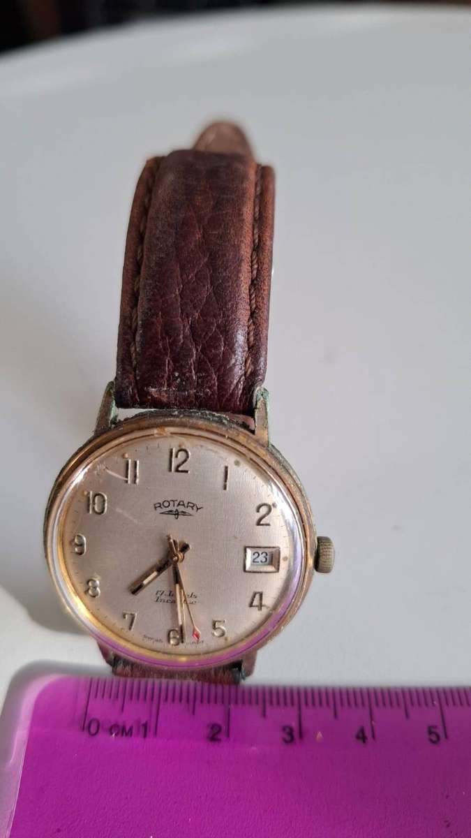 Rotary 17 Jewels Swiss made Gents Incablac Automatic Gents Watch -Non Magnetic 1703-64-34 See Desp