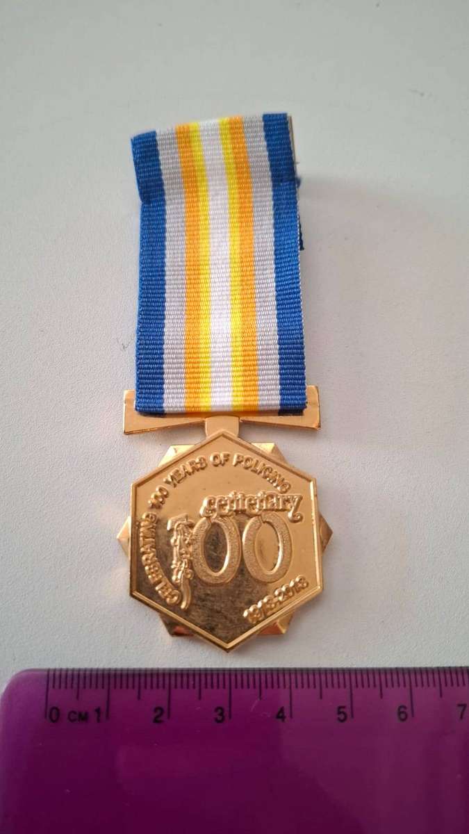 South African Police Service (SAPS) Centenary Medal 1913-2013 Medal no 106714 in Excellent Condition