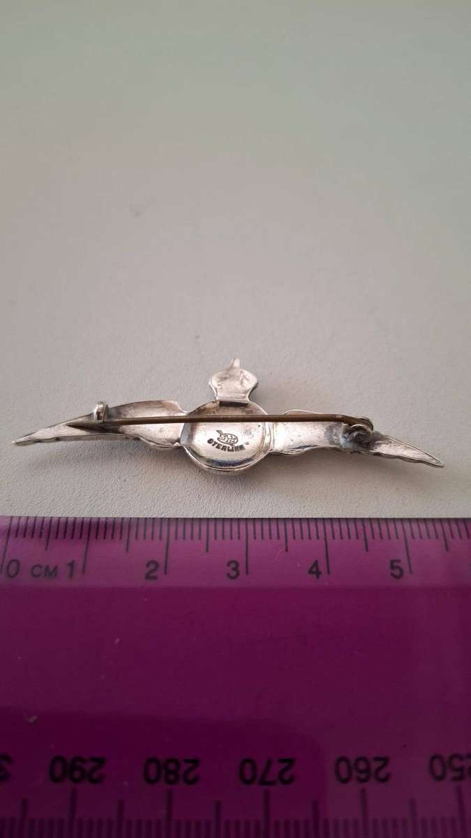 WW 1  Sterling Silver Royal Air Force (RAF) Sweetheart Brooch in Excellent Condition 5 Grams
