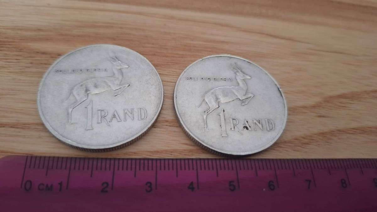 Two Republic of South Africa 1966 Silver One Rand Coins ( Bidding per coin)