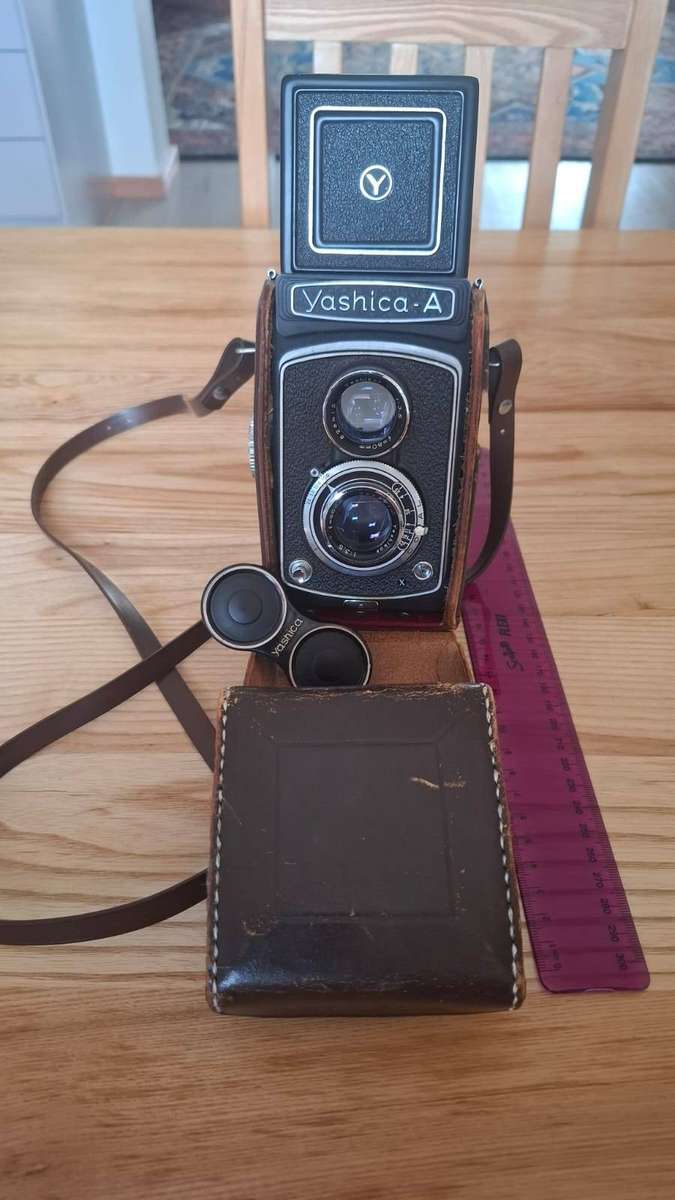 Vintage Yashica A Twin-Lens Reflex (TLR) Camera in Good Condition