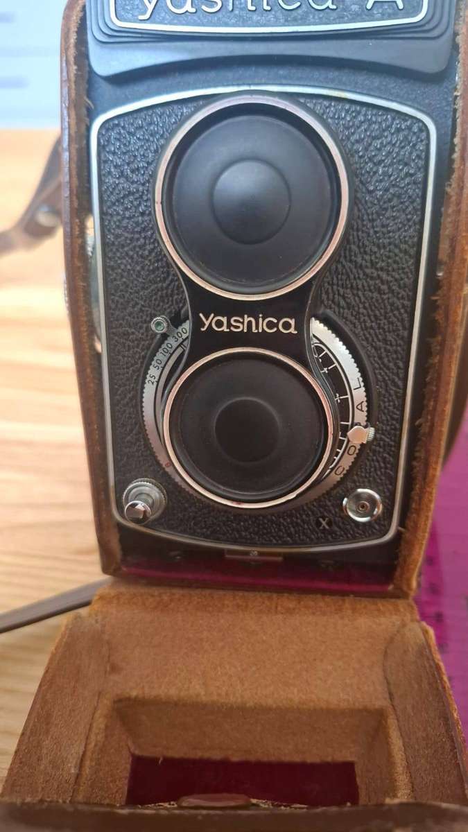 Vintage Yashica A Twin-Lens Reflex (TLR) Camera in Good Condition