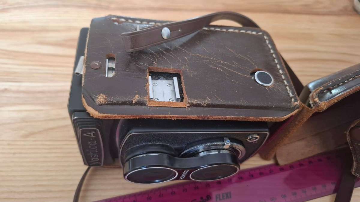 Vintage Yashica A Twin-Lens Reflex (TLR) Camera in Good Condition