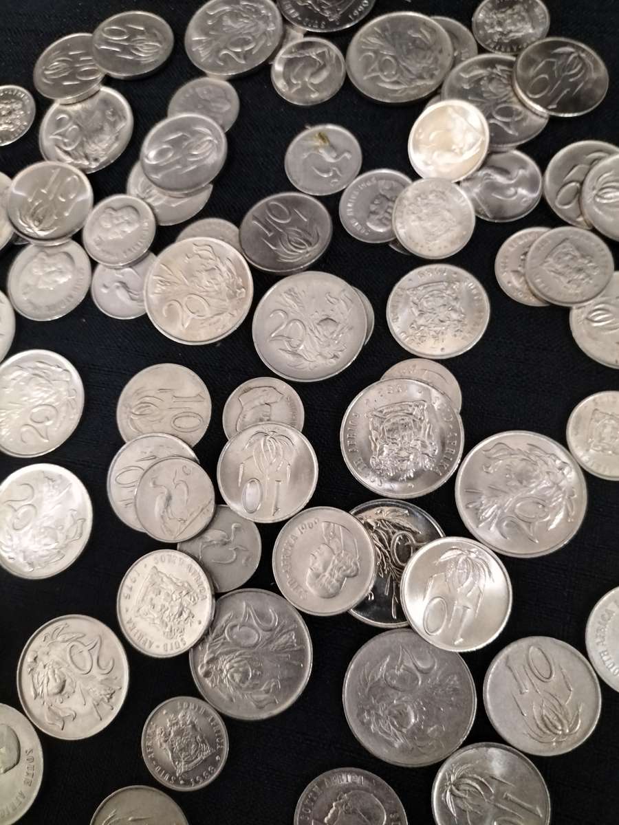 Joblot of 75 Republic Of South Africa Coins - Consisting of 5c - 10c - 20cent