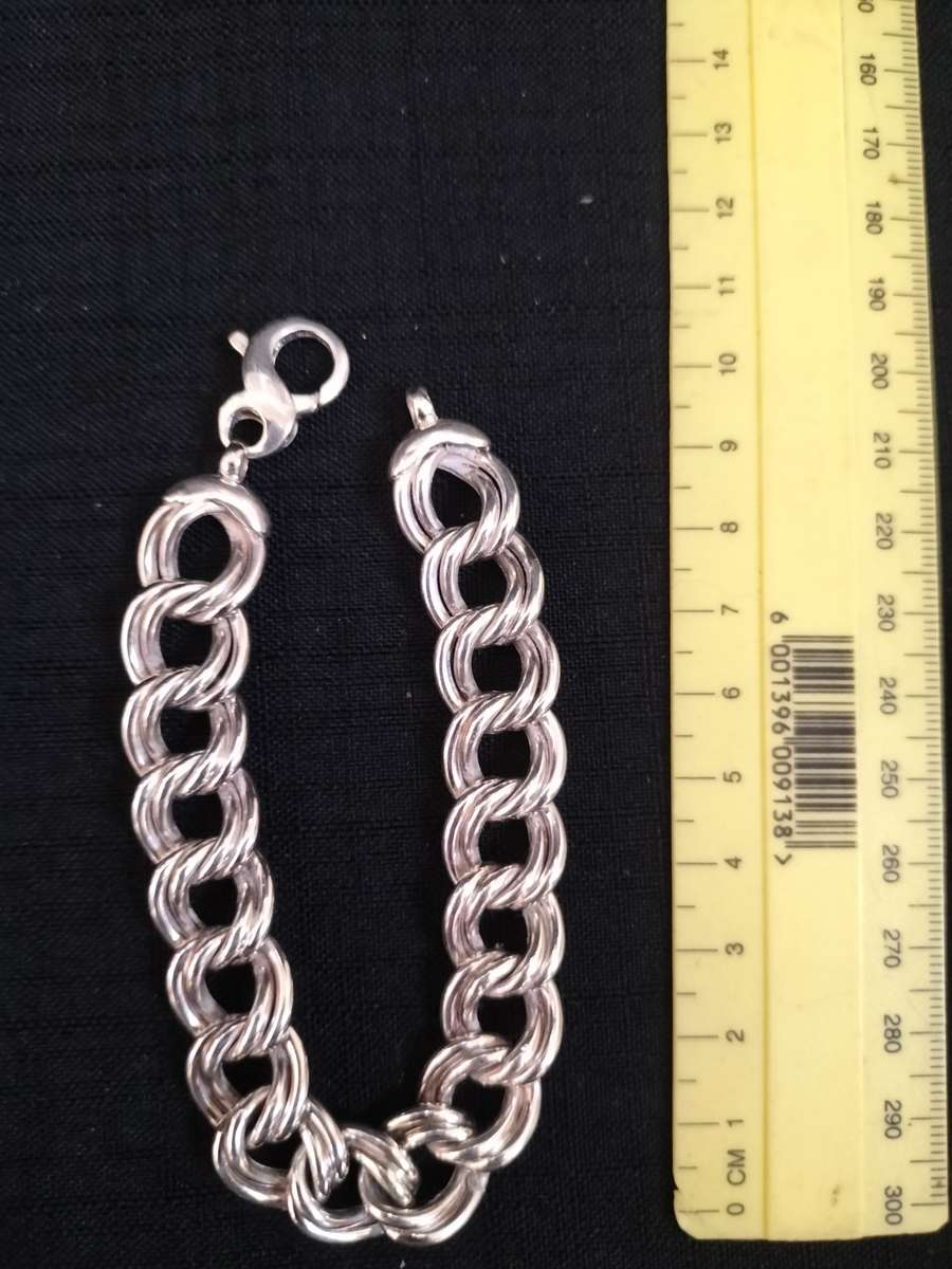Beautiful Vintage Sterling Silver 925 Bracelet 21.cm - 26g - Excelent Condition
