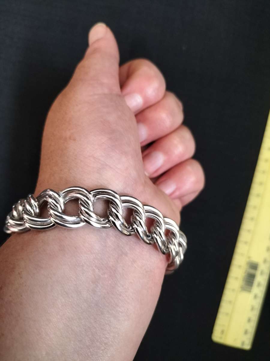Beautiful Vintage Sterling Silver 925 Bracelet 21.cm - 26g - Excelent Condition