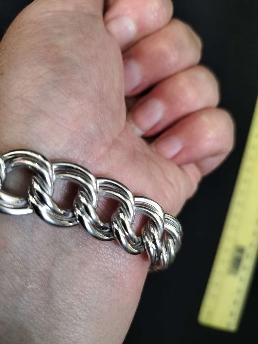 Beautiful Vintage Sterling Silver 925 Bracelet 21.cm - 26g - Excelent Condition