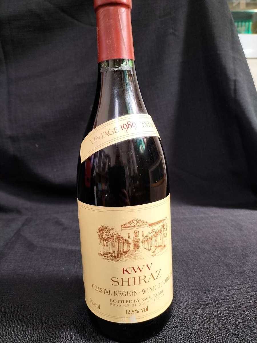 Vintage 1989 Vintage KWV Shiraz  - 750ml - Sealed - Bottled by KWV