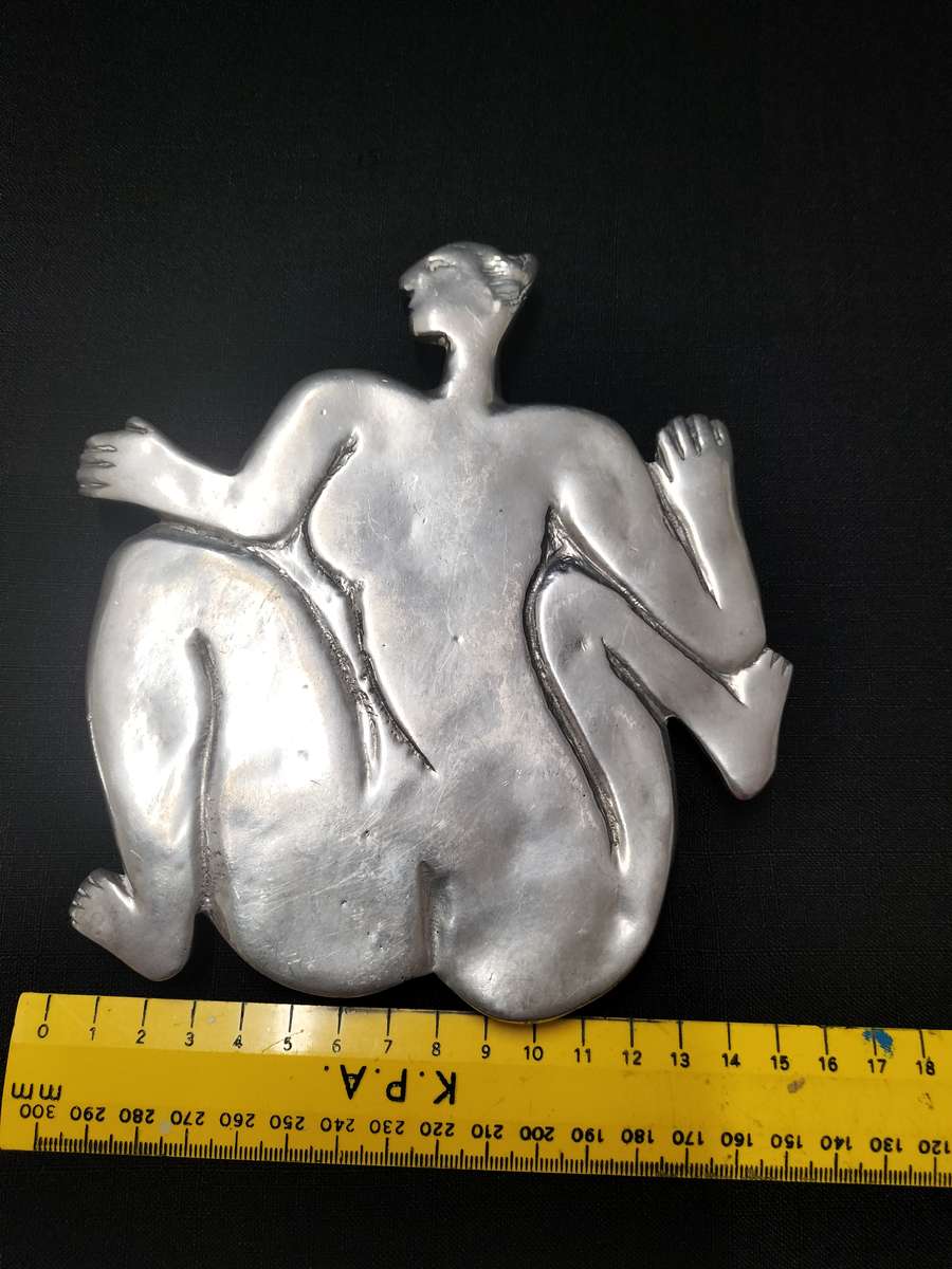 Beautiful Vintage Carrol Boyes Nude Woman Design Trivet/ Pot stand
