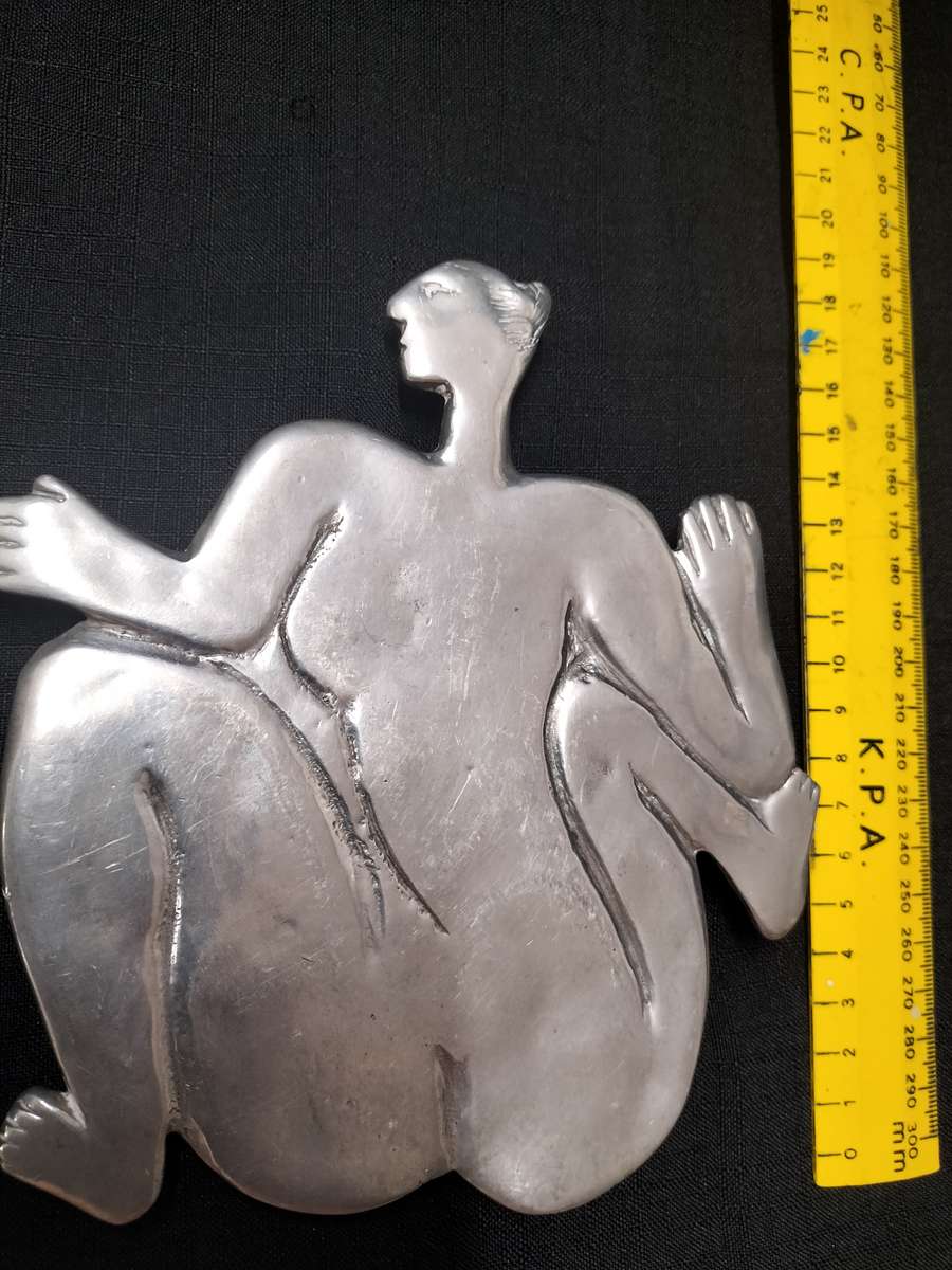 Beautiful Vintage Carrol Boyes Nude Woman Design Trivet/ Pot stand