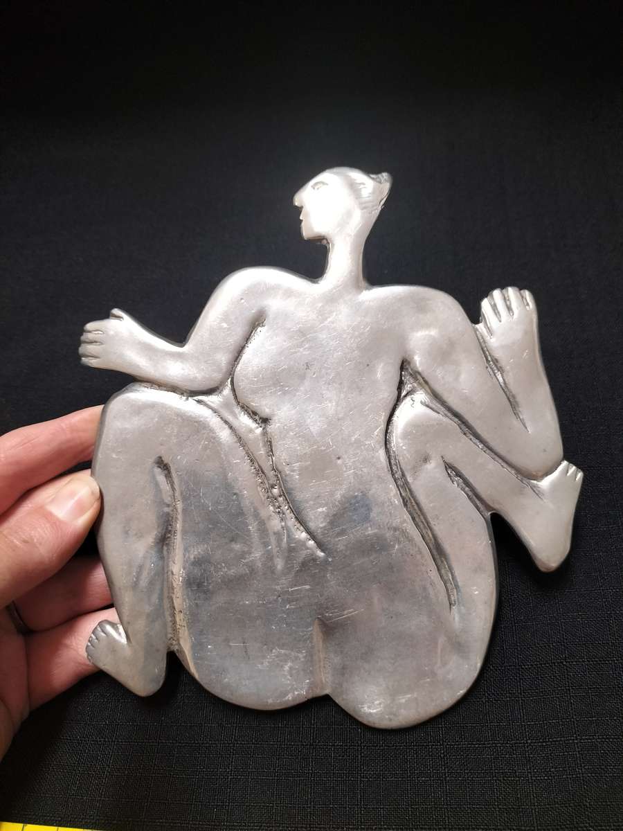Beautiful Vintage Carrol Boyes Nude Woman Design Trivet/ Pot stand