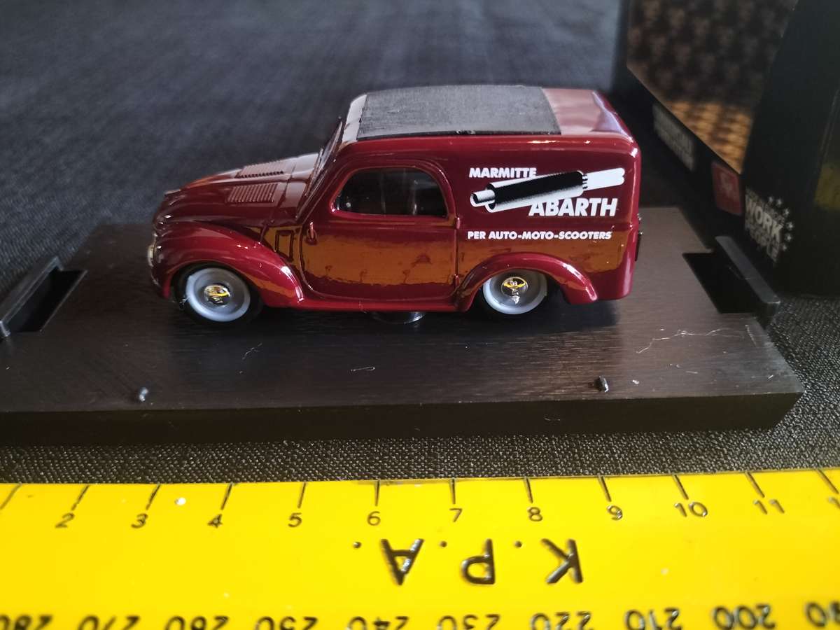Vintage Brumm R266 Fiat 500C Furgoncino - Marmitte Abarth 1956 -Scale 1/43 -Good Condition