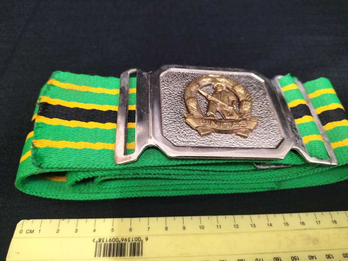 South African Defence Force - Commando Stable Belt With Buckle - Unitas - Good Condition