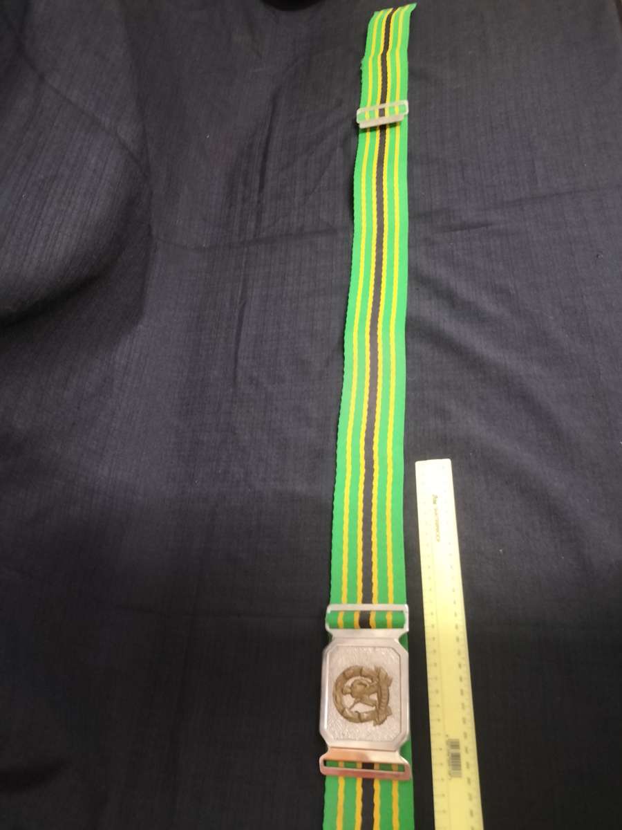 South African Defence Force - Commando Stable Belt With Buckle - Unitas - Good Condition