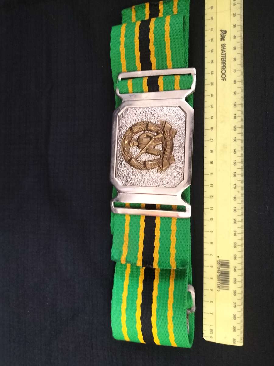 South African Defence Force - Commando Stable Belt With Buckle - Unitas - Good Condition