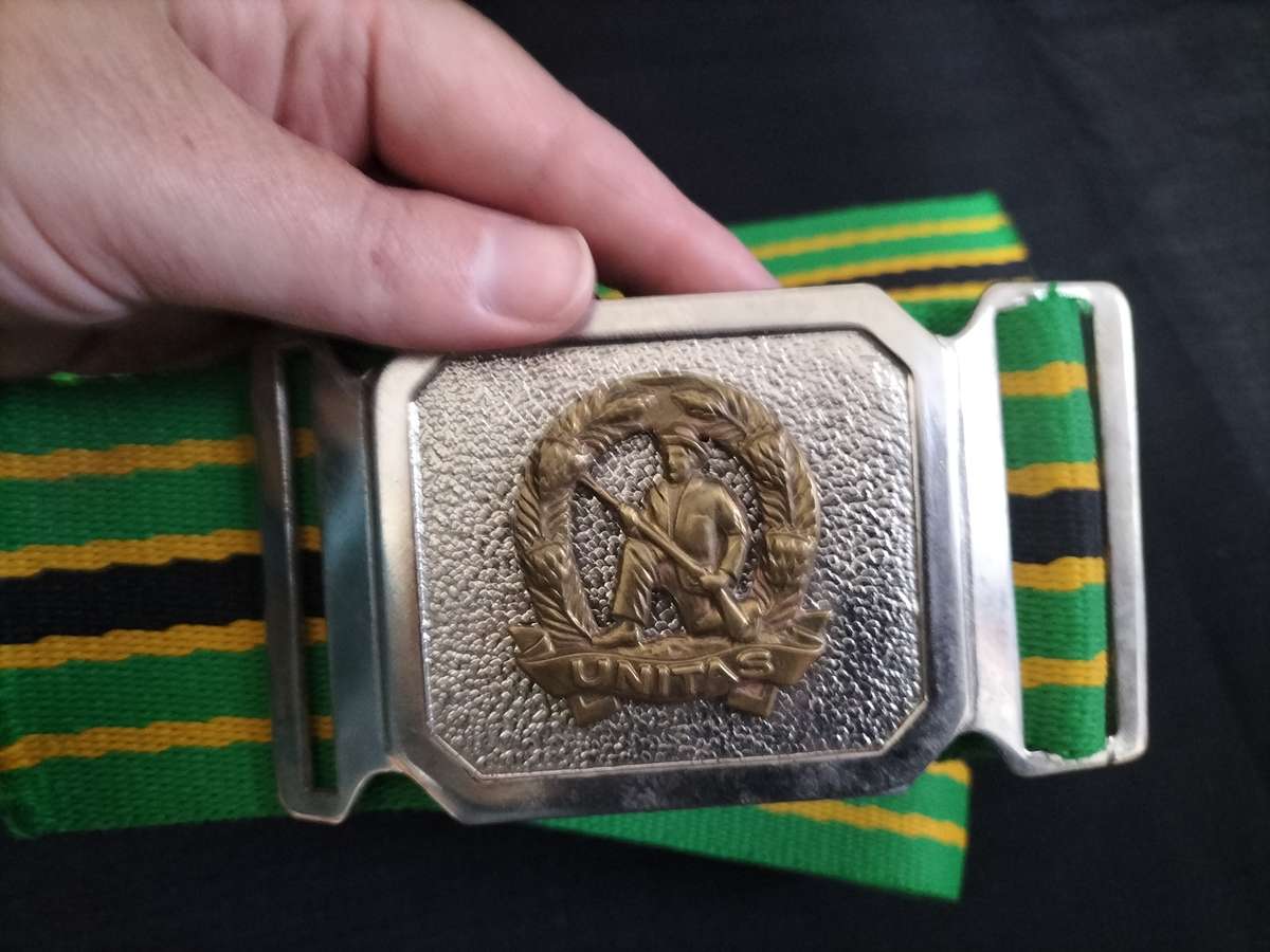 South African Defence Force - Commando Stable Belt With Buckle - Unitas - Good Condition