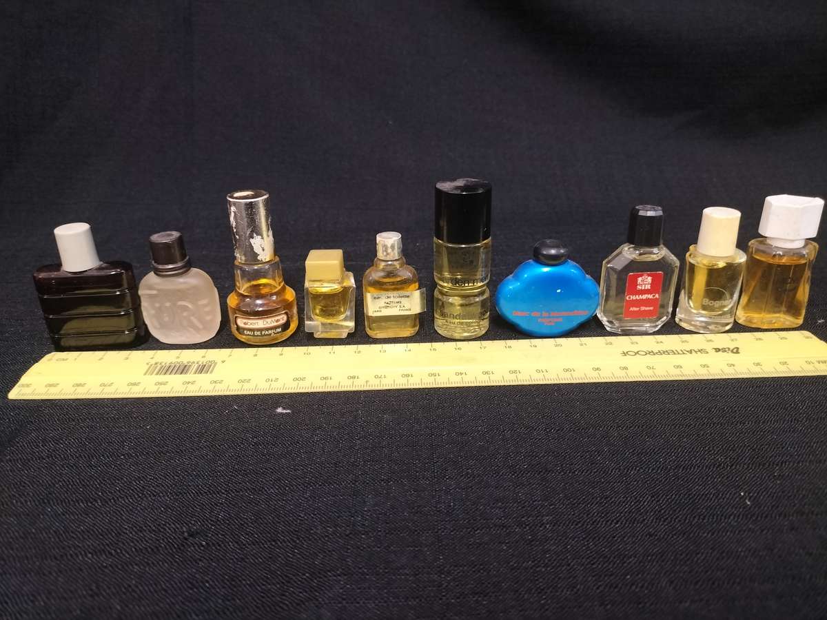Collection of 10 Vintage Miniature Perfumes