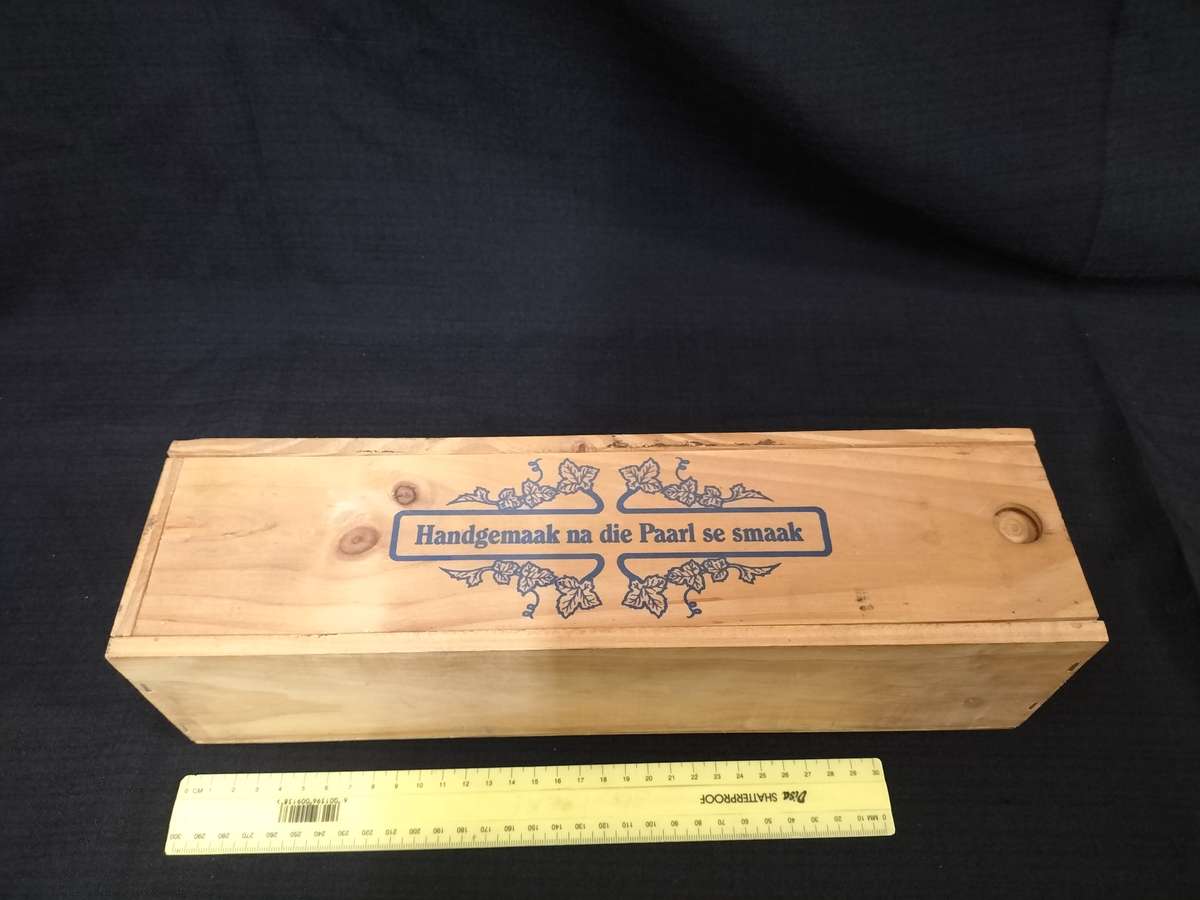 Vintage Paarl Rock 1856 Superior Old Brandy with Wooden Box - Sealed - Good Condition