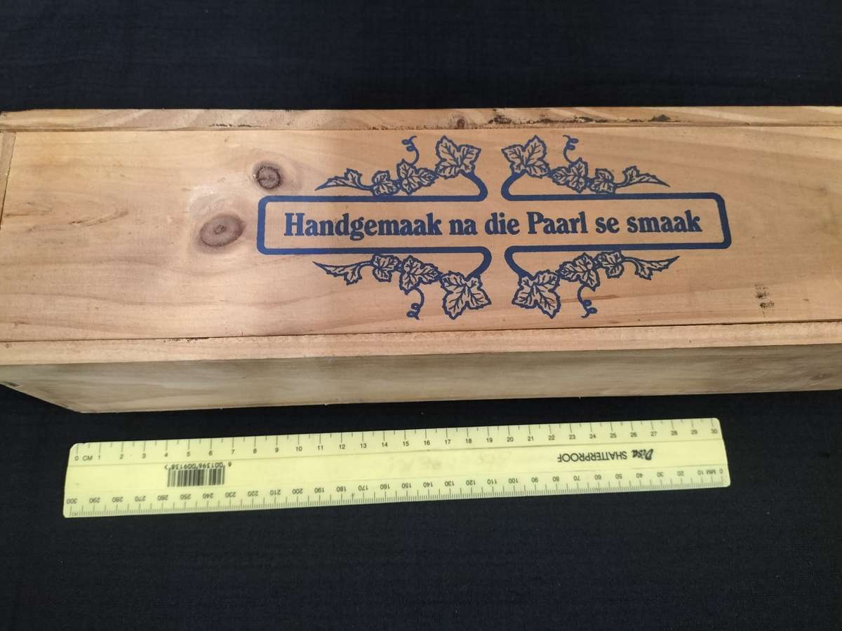 Vintage Paarl Rock 1856 Superior Old Brandy with Wooden Box - Sealed - Good Condition