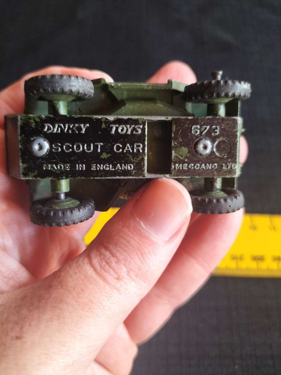 Very Rare Vintage Dinky Toys - NO673-  Meccano LTD - Army Scout Car- Made in England